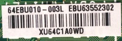MAIN PARA TV LG / NUMERO DE PARTE EBU63552302 / EAX66773604 / 63552302 / 64EBU010-003L / XU64C1A0WD / PANEL LC215EXE (SG)(A1) / MODELO 22LX570M-AU.BUSHLJM	 - Imagen 2